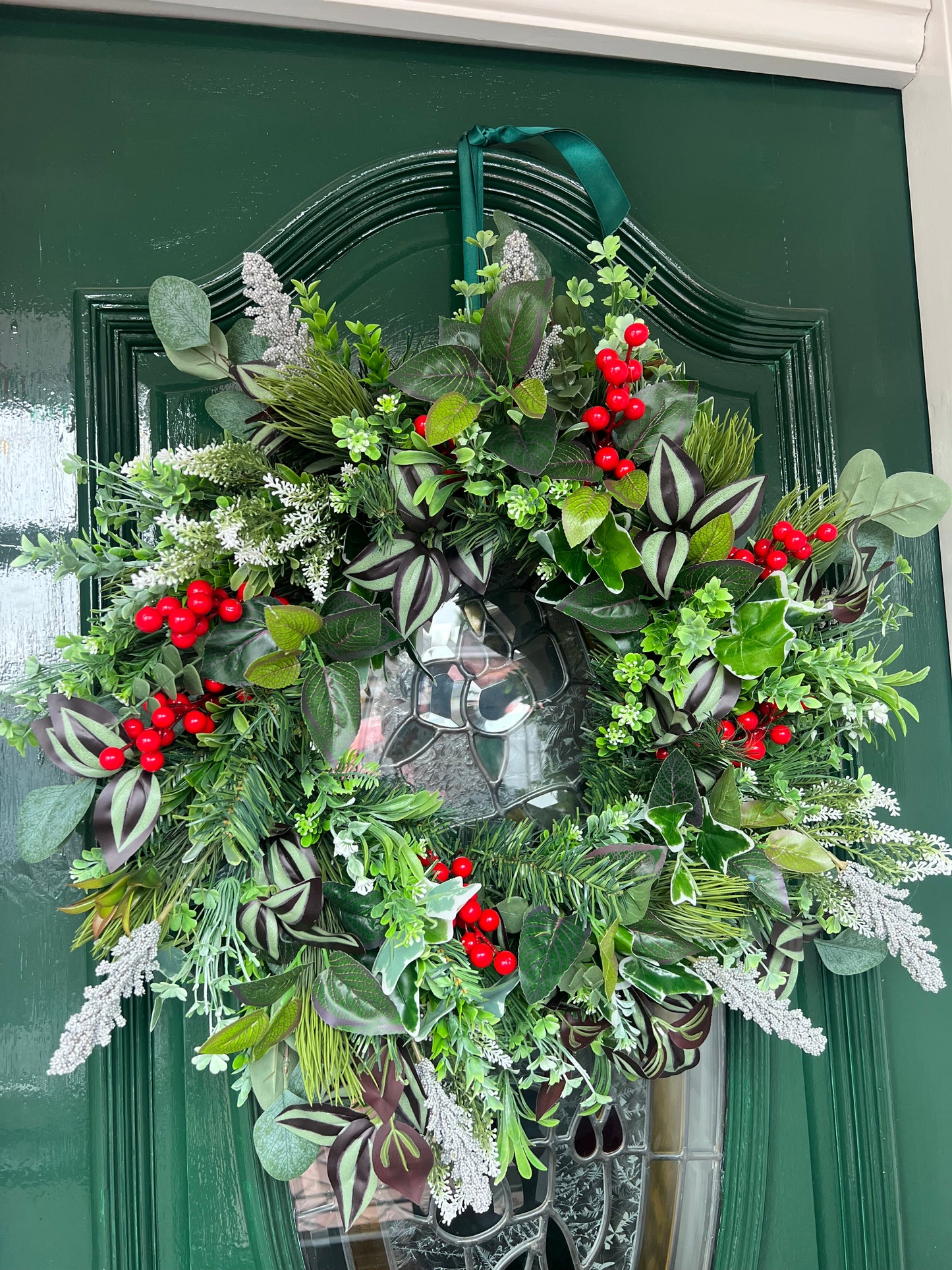 Holly Christmas Door Wreath