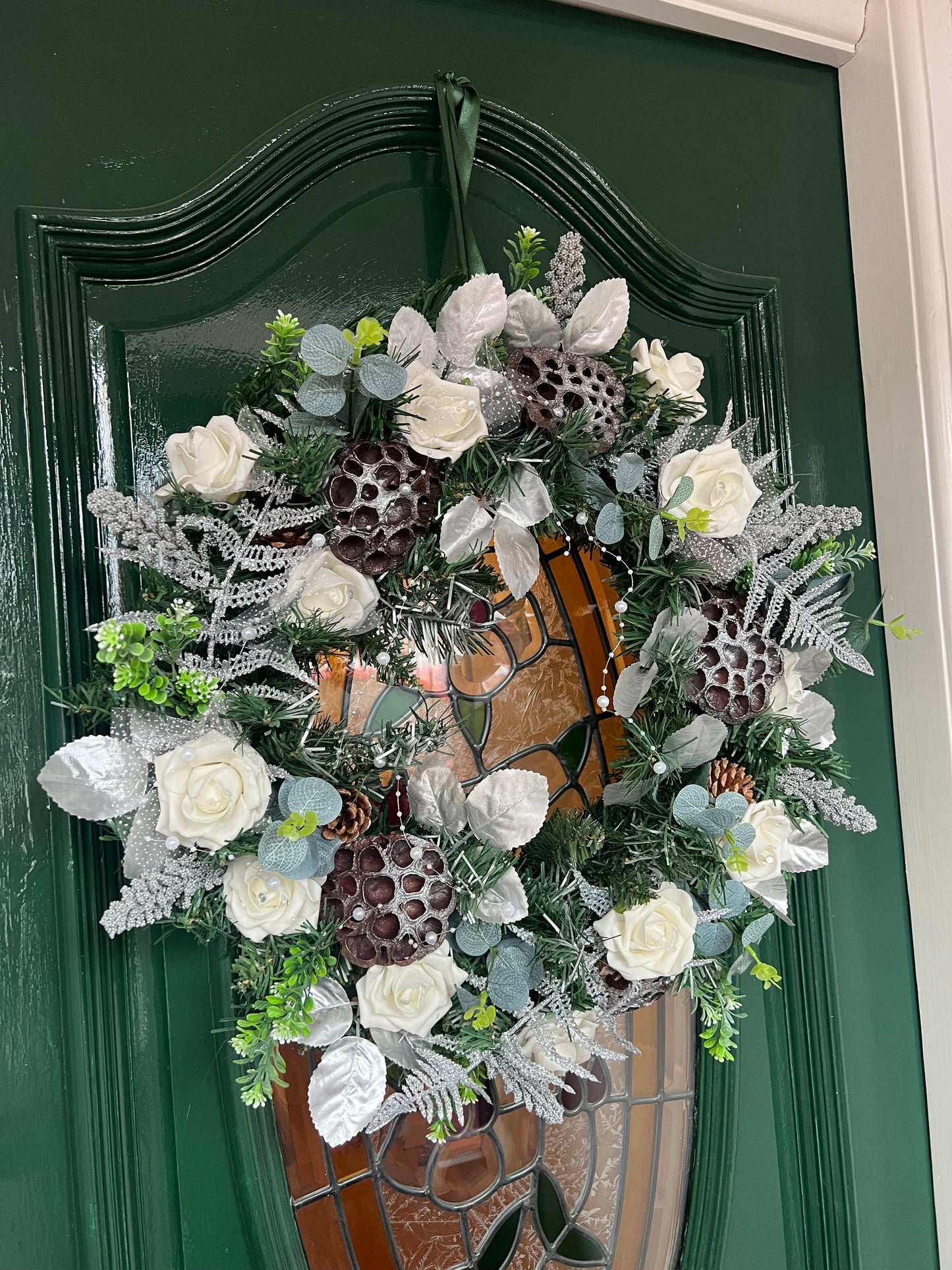 Frosty Christmas Door Wreath