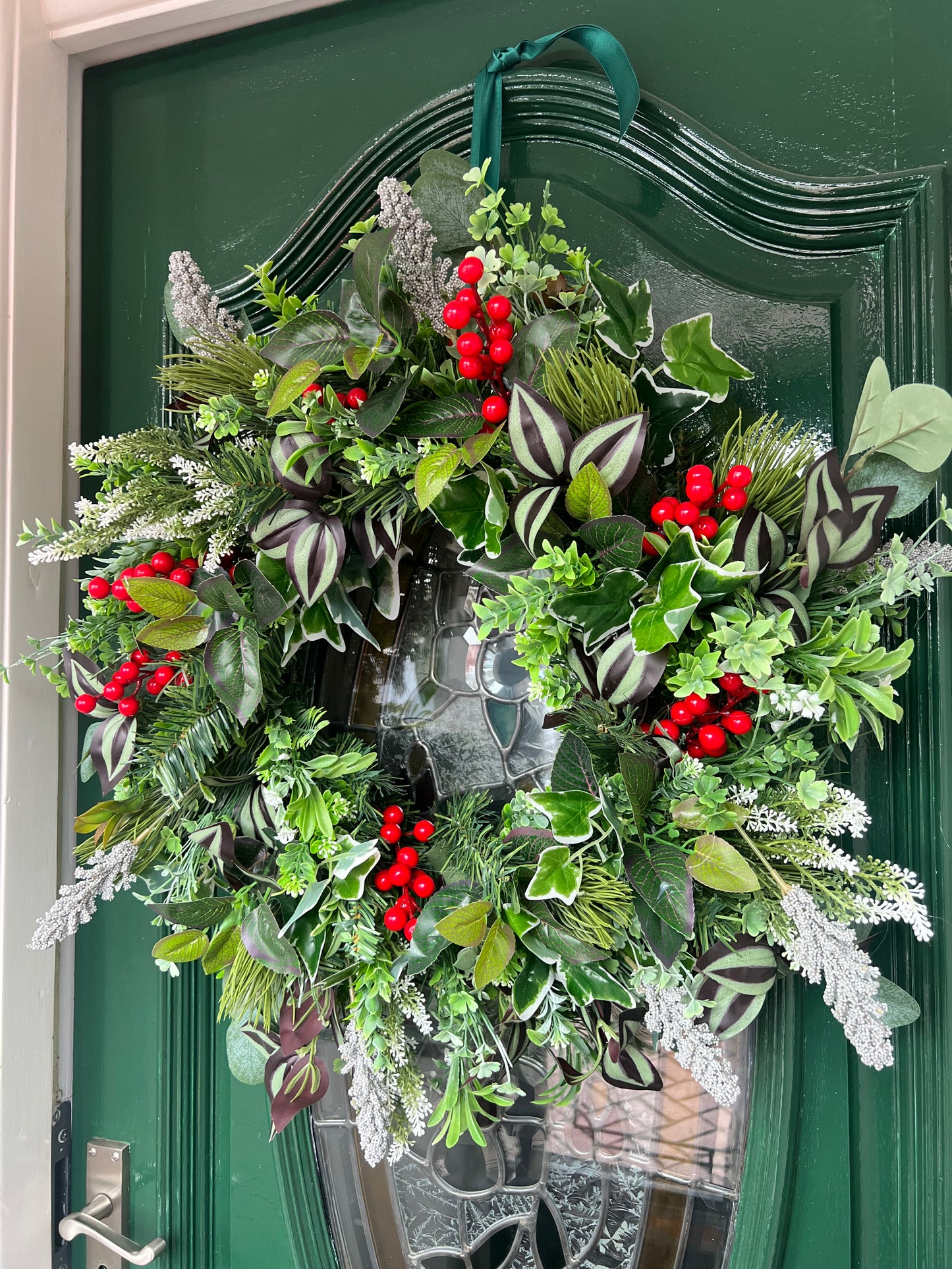 Holly Christmas Door Wreath