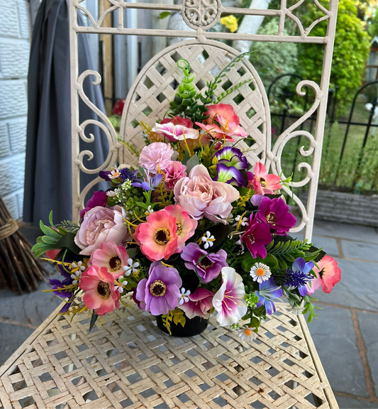 Tall Memorial Crem Pot Arrangement